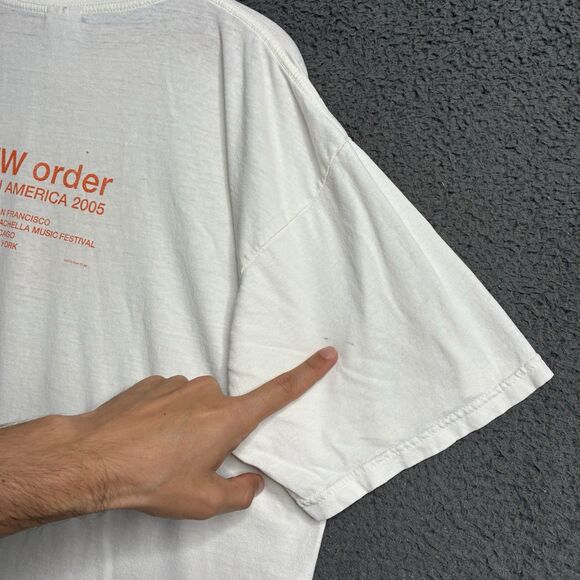 Vintage Y2K New Order Synth Pop Post Punk Band T-Shirt Joy Division 2005 Tour - Picture 7 of 15